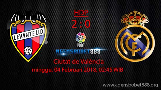 Prediksi Bola Levante vs Real Madrid 4 Februari 2018